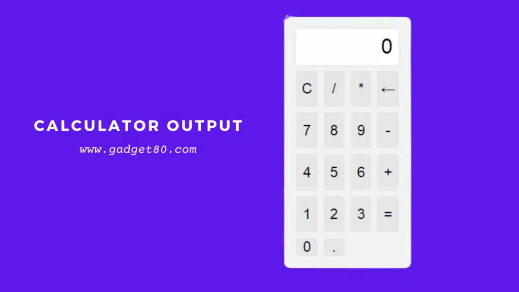 Code for Simple Calculator